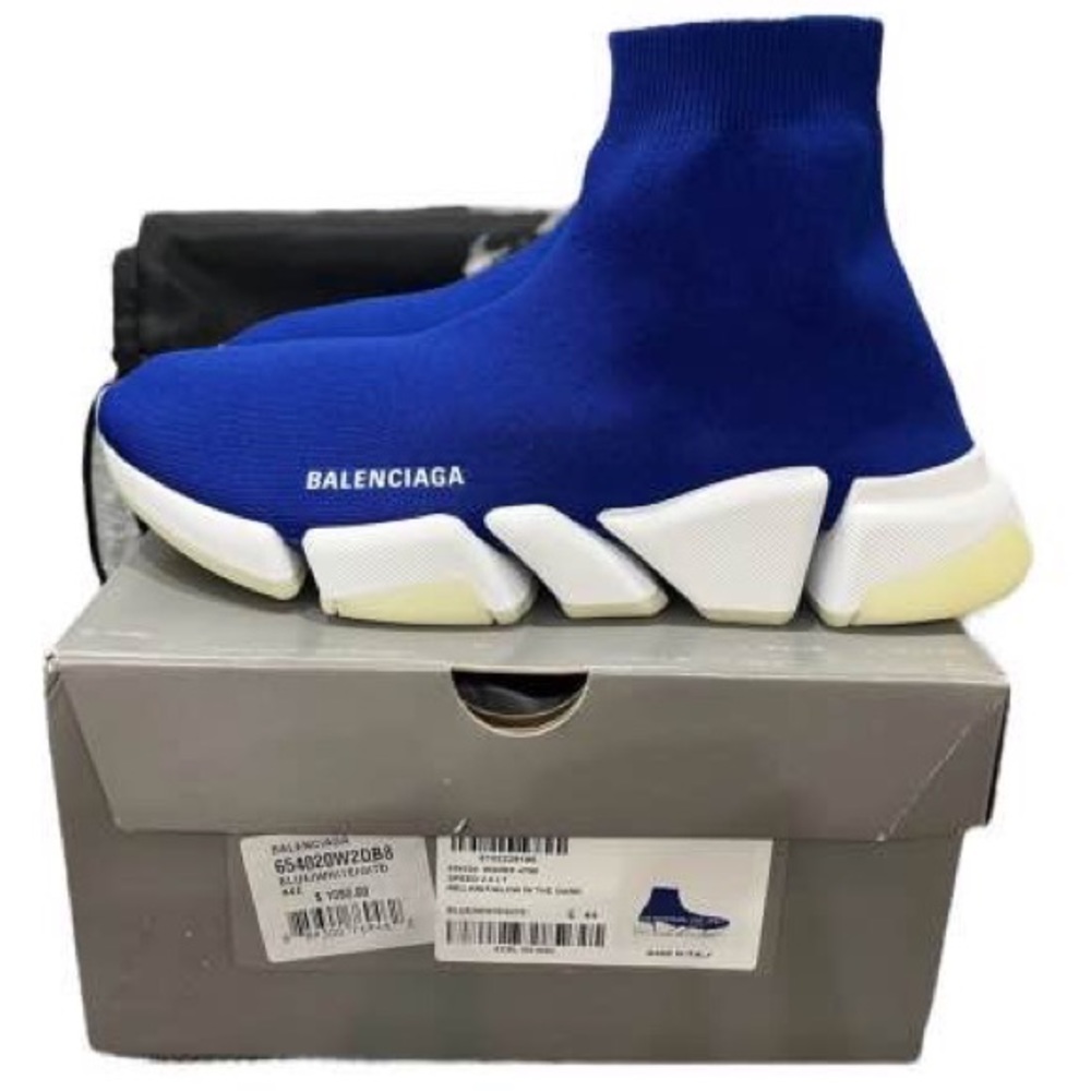 Balenciaga 2.0 Blue Yellow LT IT39 W39 Women Speed Trainers